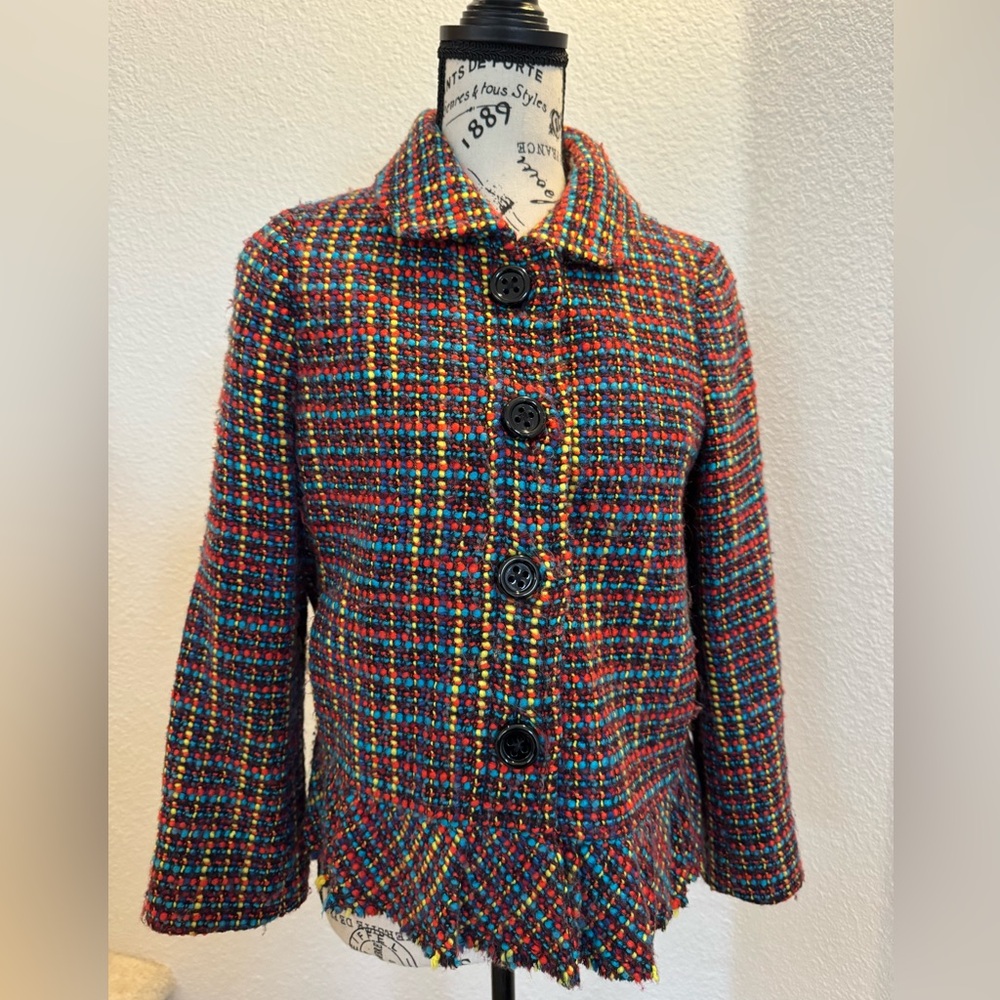 Kate Spade ♠️ Tweed Pattern Blazer 6